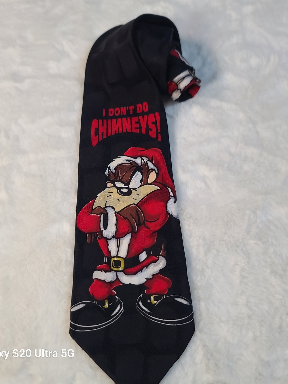 Black Taz 'I Don't Do Chimneys' Novelty Tie